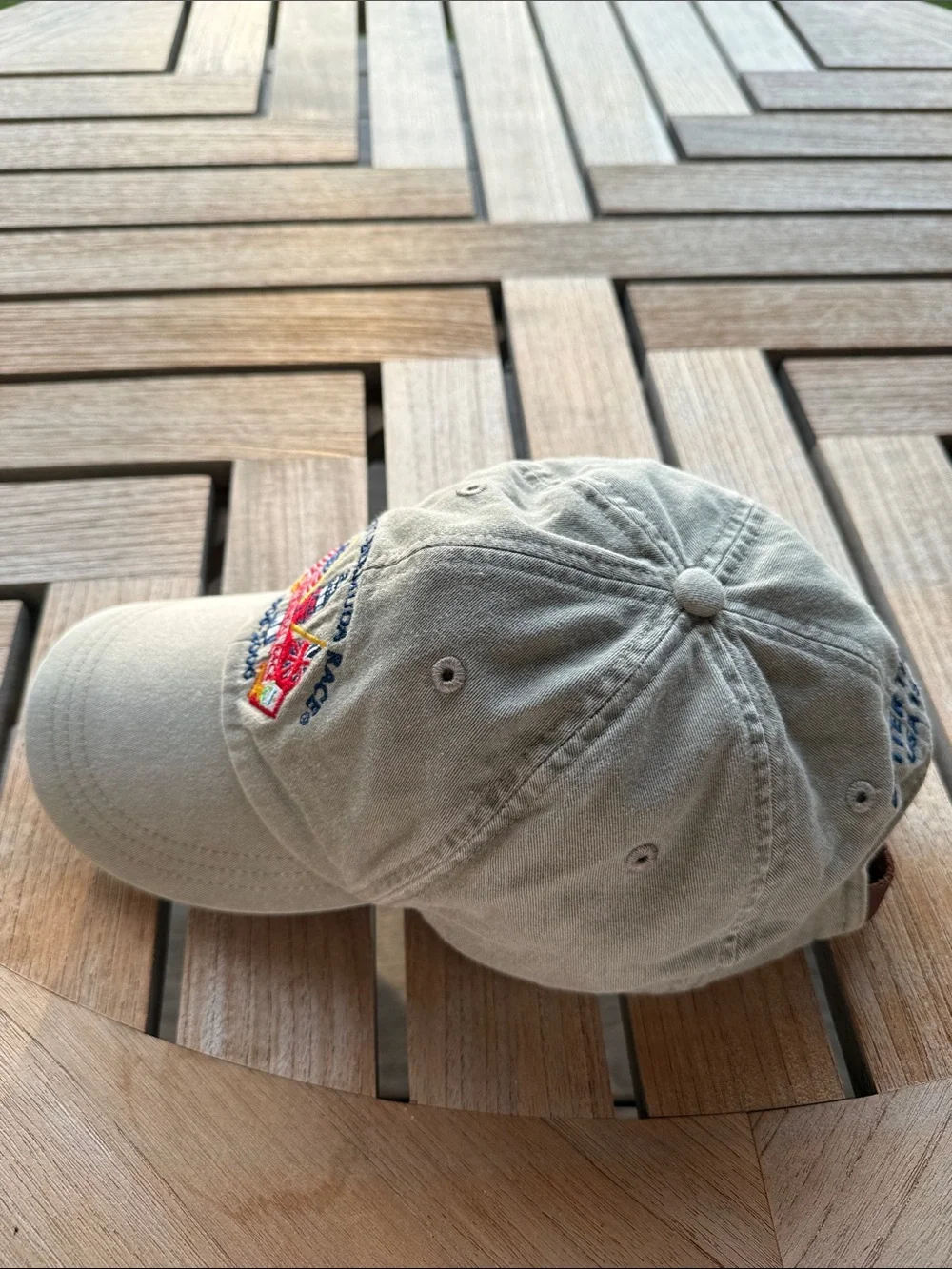 Adams Khaki Baseball Cap with Multicolor Newport-Bermuda Race Embroidery